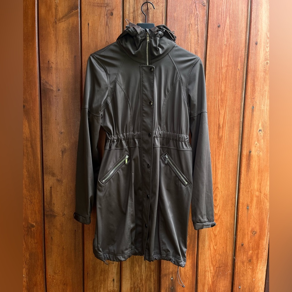 Zella| Grey Hooded Trench Coat